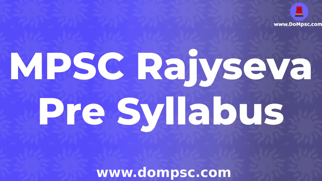 MPSC Pre Syllabus