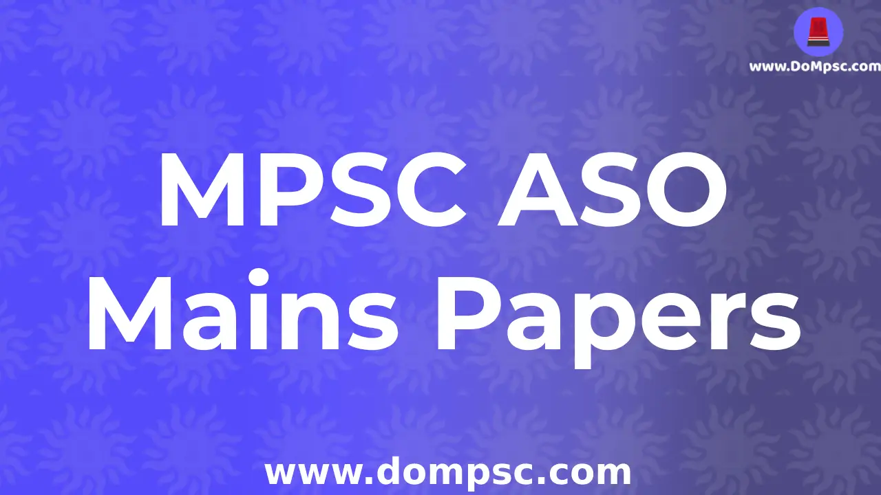MPSC ASO Mains Paper[2015-2019]