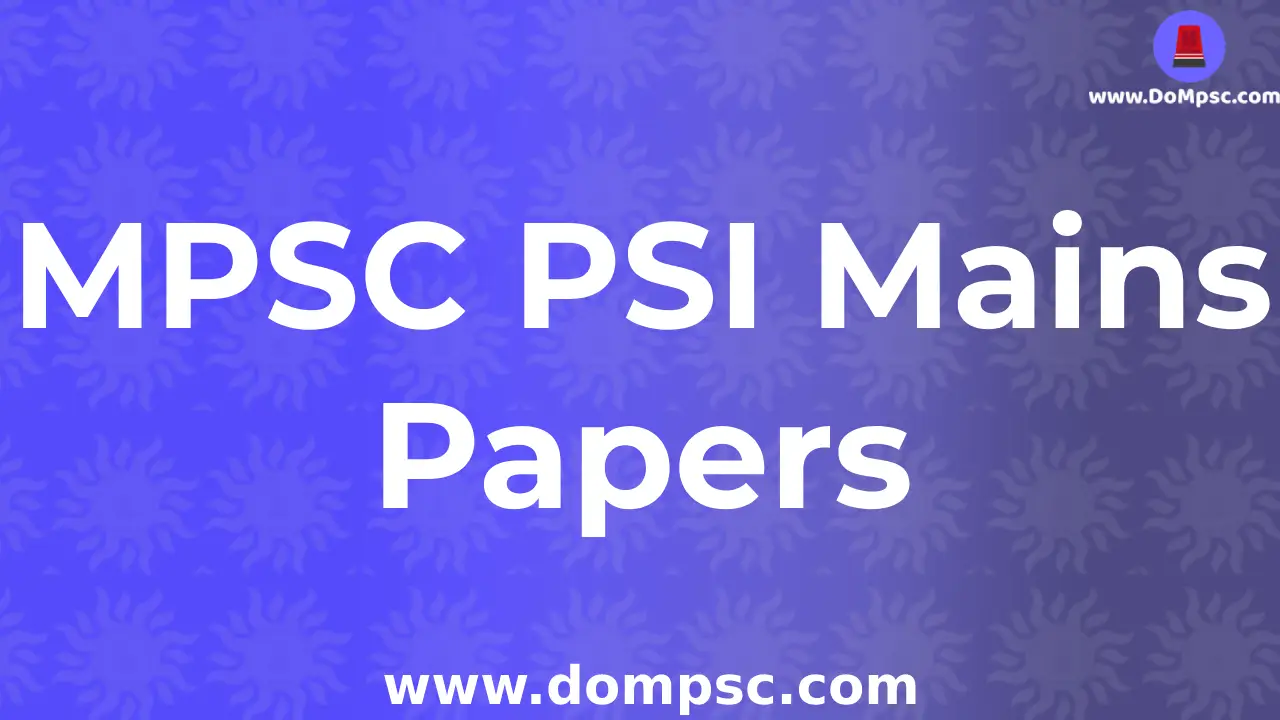 MPSC PSI Mains Paper[2022-2015]